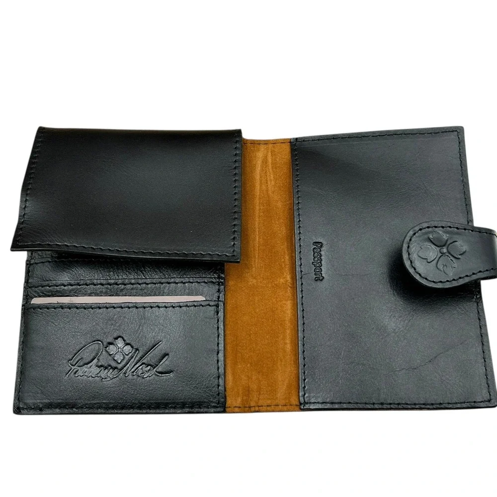Patricia Nash Leather Tablet Holder & Passport Case Gift Set Black‎ Matching Set